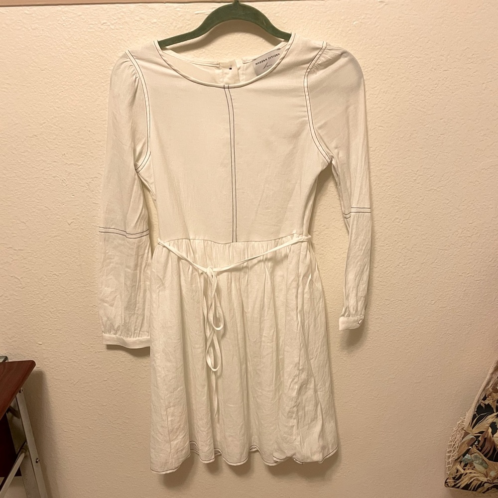 Modern Citizen White Linen Blend Dress